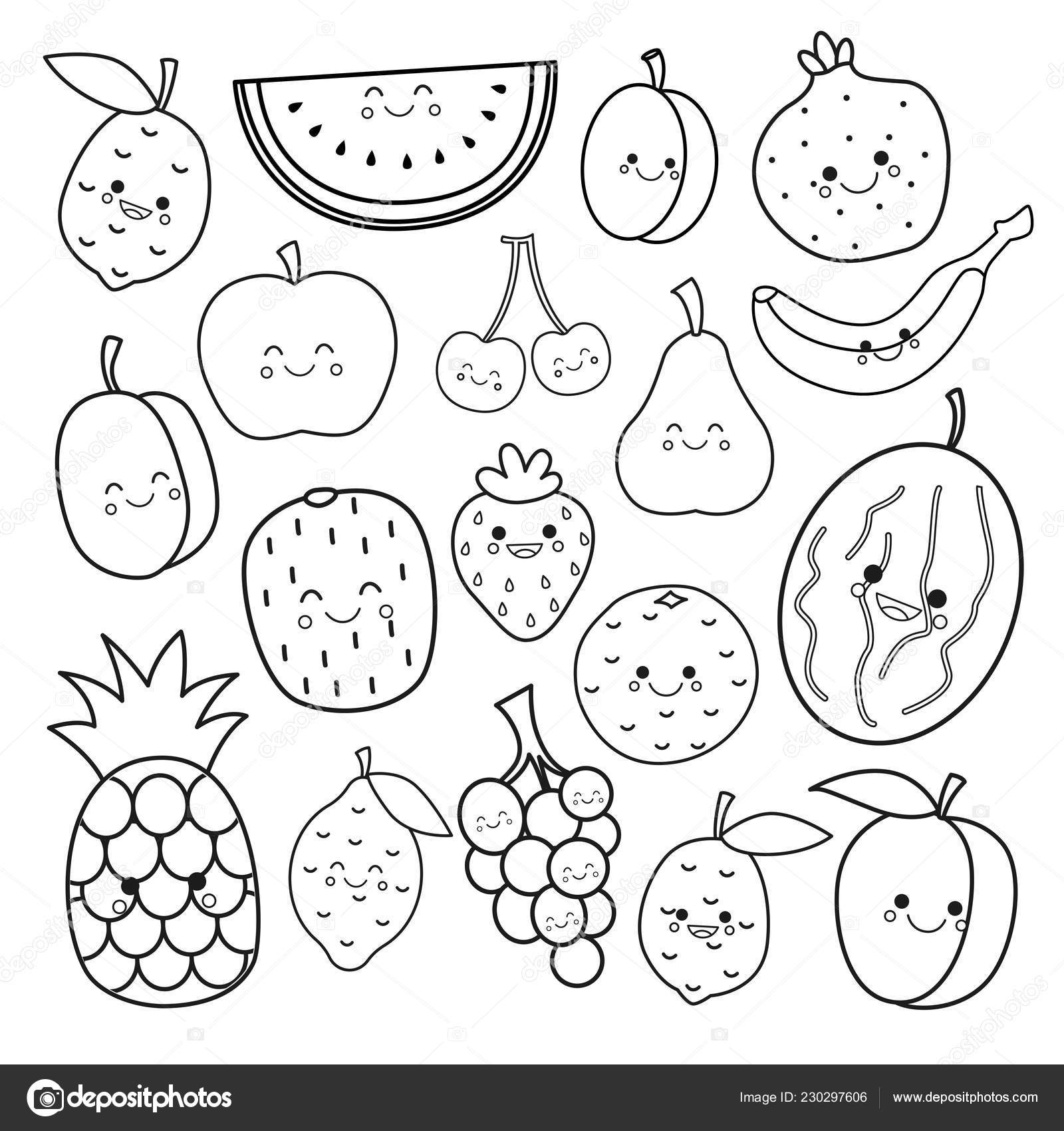 Cute Fruit Coloring Pages Free Coloring Pages