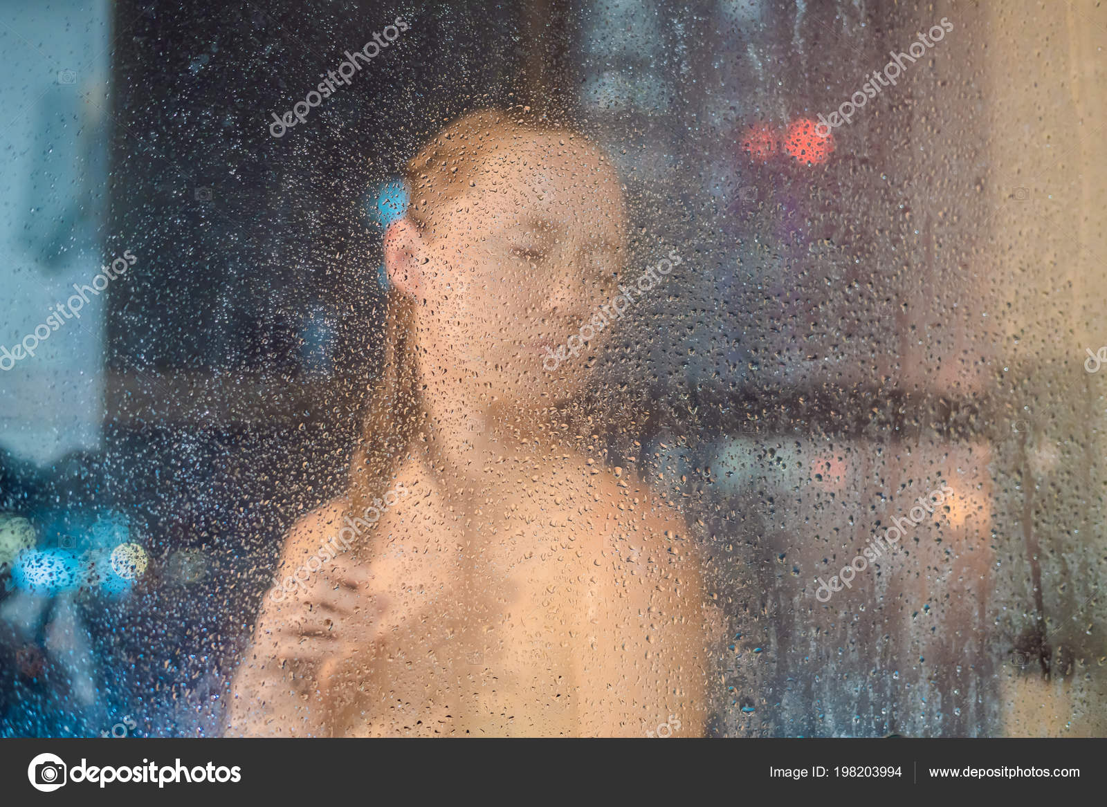 Boobs glass shower