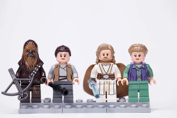 Россия Мая 2018 Конструктор Lego Звездные Войны Мини Фигуры Персонажей — стоковое изображение Россия Мая 2018 Конструктор Lego Звездные Войны Мини Фигуры Персонажей — стоковое фото