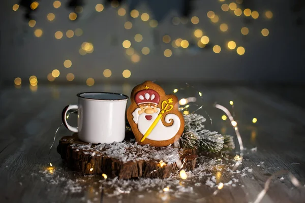 Holiday Traditional Food Bakery Gingerbread Old Kindly Wizard Cozy Decoration — Stock Photo, Image