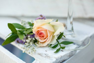 Taze Gül çiçek olay dekorasyon. düğün detayları