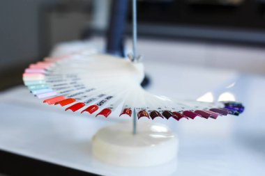 Masa manikür gereçleri, manikür araçları, oje col dolu