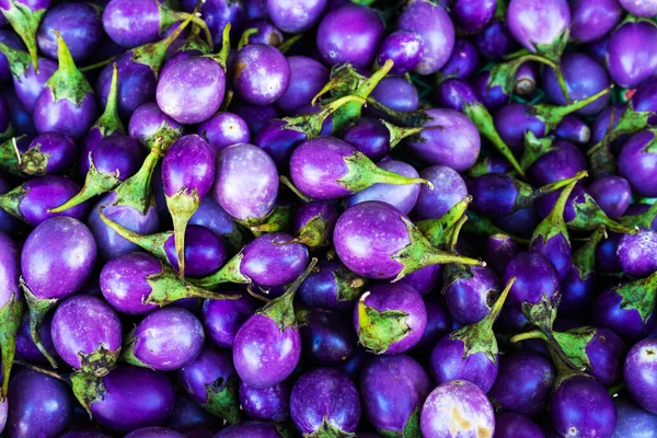 top view bunch of egg plant close up.