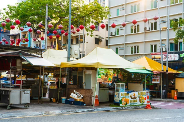 Straatrestaurants Kuala Lumpur Straten Van Azië Kuala Lumpur Maleisië 2020 — Stockfoto