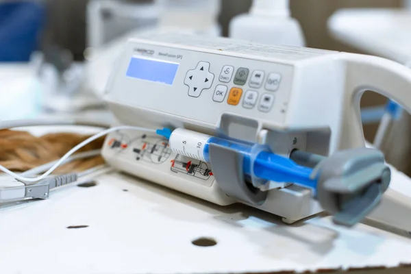 syringe pump for anesthesia. Medical equipment.