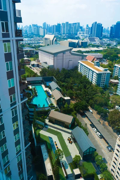 Condominium Bangkok Modernt Boende Med Faciliteter Och Pool — Stockfoto