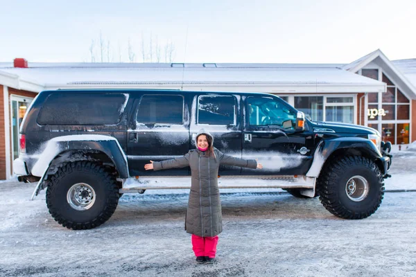 Автомобіль Ісландії Перевезення Недержавні Дороги Ісландія 2018 — стокове фото