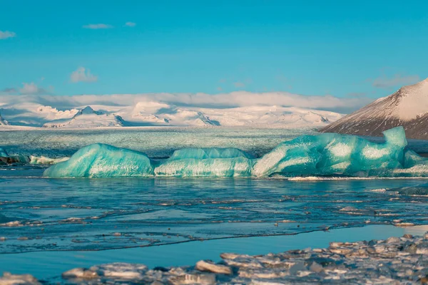 Zlanda Kışın Adanın Büyük Buzulu Inanılmaz Doğal Manzara — Stok fotoğraf