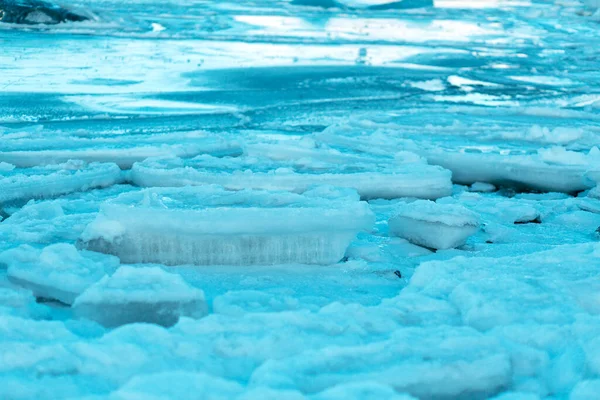 冬のアイスランドで信じられないほどの自然の風景最大の氷河 — ストック写真