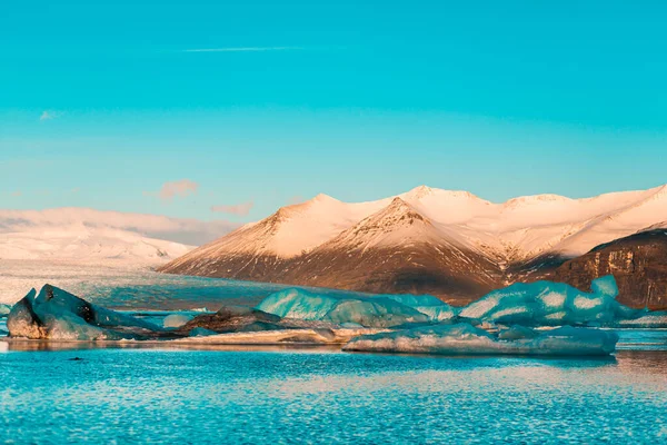 Paisagem Natural Incrível Maior Geleira Ilha Islândia Inverno — Fotografia de Stock