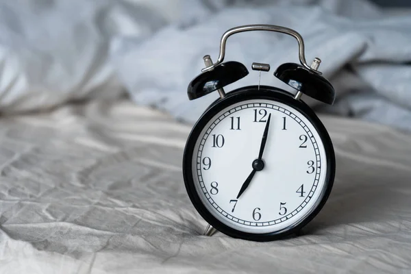 Stylish Alarm Clock Bell Hands Show Hours Wake Time — Stock Photo, Image