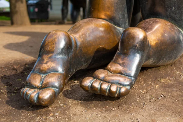 Statue Das Krabbelnde Baby Verworrene Seltsame Kunst Prag — Stockfoto