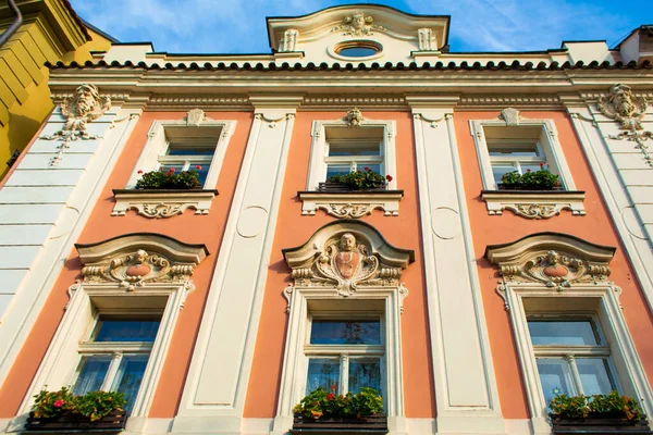 Architecture Strago City Prague Multi Colored Low Buildings Stone Paving — Stock Photo, Image