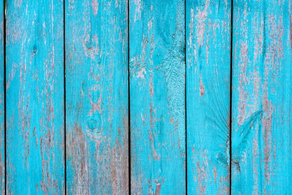 Старый Деревянный Забор Голубой Краски Пилинговой Доски Текстуры Фон — стоковое фото
