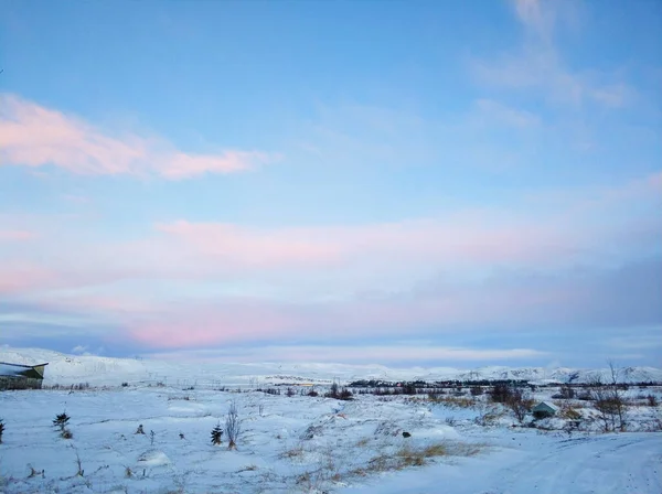 Απίστευτα Χωράφια Και Πεδιάδες Της Ισλανδίας Τον Χειμώνα Έδαφος Είναι — Φωτογραφία Αρχείου