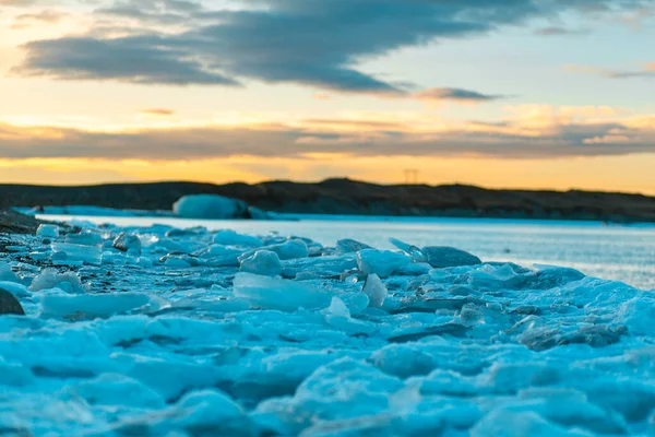 冬のアイスランドで信じられないほどの自然の風景最大の氷河 — ストック写真