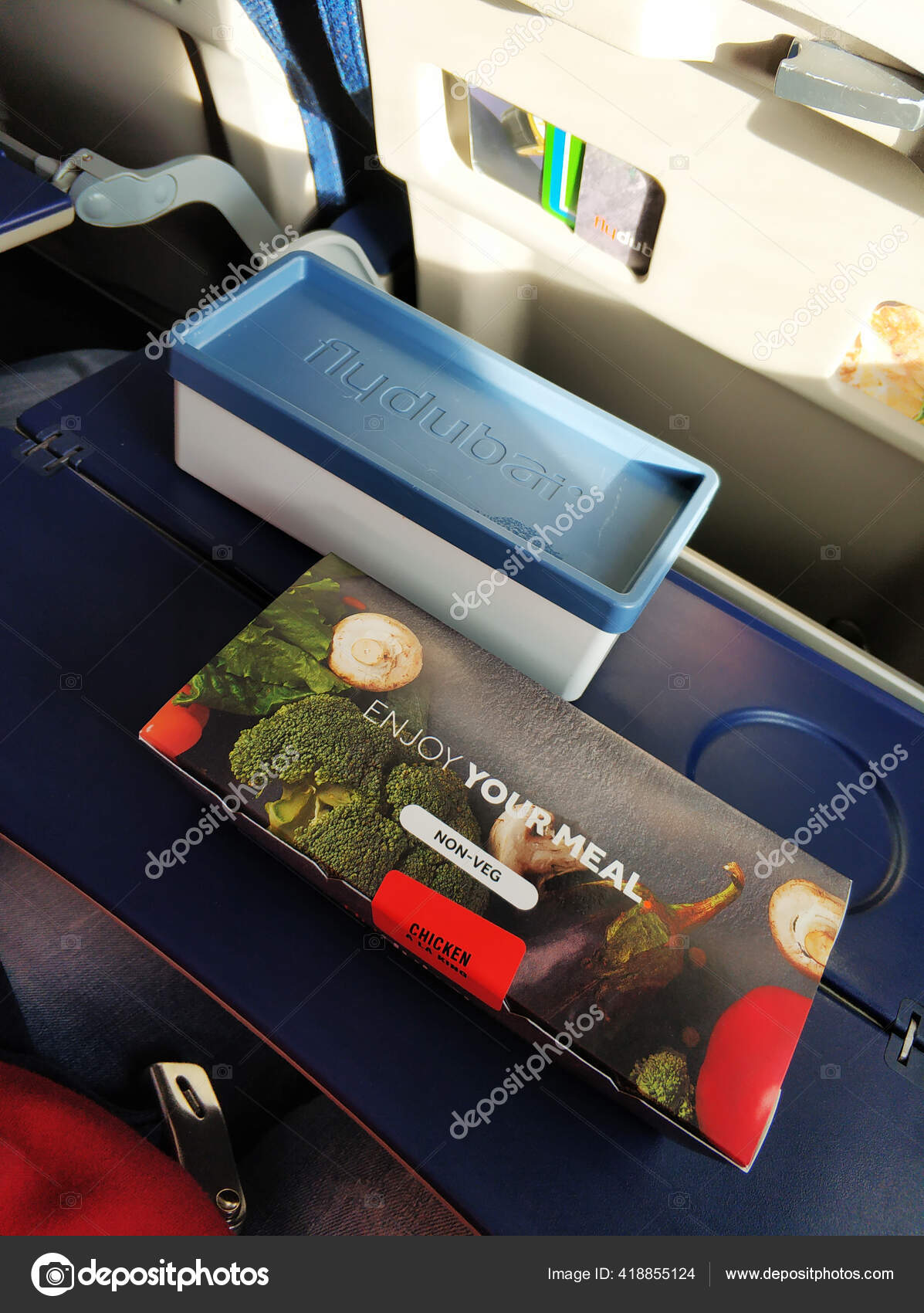 Set Lunch Dishes Flydubai Passenger Food Plane Dubai Uae 2020 Stock