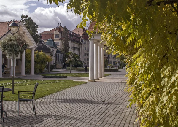 Piestany Slovacchia Ottobre 2017 Palazzo Storico Sull Isola Termale Piestany — Foto Stock