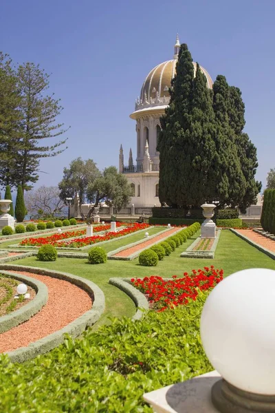 Baha Tempio Haifa Tomba Del Bab Una Delle Figure Centrali — Foto Stock
