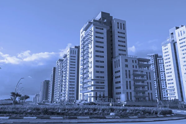 Nuevo Barrio Urbano Moderno Listo Para Población Tema Desarrollo Urbano Imagen de stock