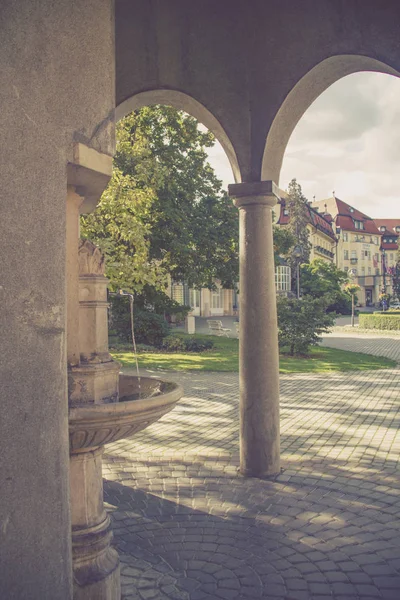 Piestany Slovakia October 2017 Mineral Water Spring Historical Buildings Spa — Stock Photo, Image