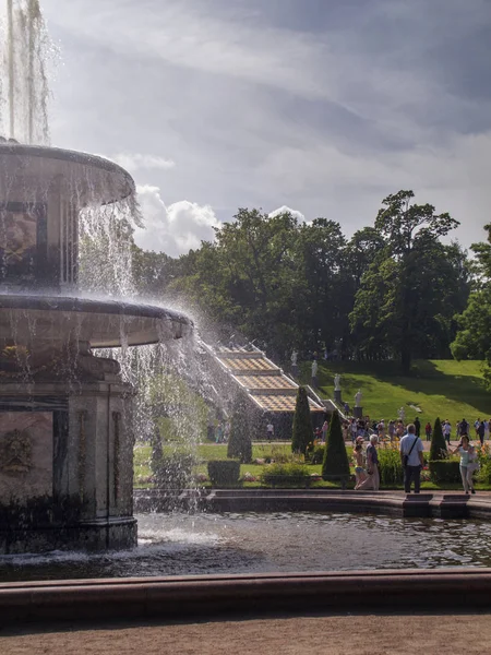 Petergof Російська Федерація Липня 2016 Фонтани Peterhof View Риму Фонтани — стокове фото