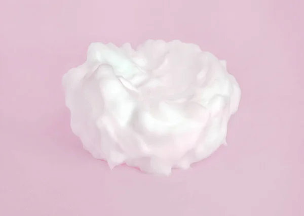 Crema Blanca Cosmética Suave Sobre Fondo Rosa Pastel —  Fotos de Stock