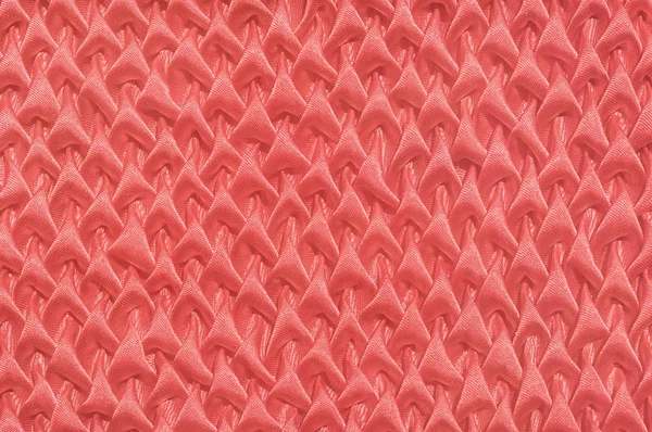 Silk Texture Trendy Living Coral Colour Year 2019 — Stock Photo, Image