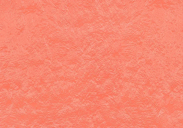 Concrete Texture Trendy Living Coral Color Stucco Wall Background — Stock Photo, Image