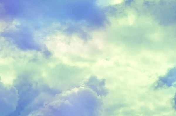 Raj Chmury Tło Miękkich Pastelowych Kolorach — Zdjęcie stockowe
