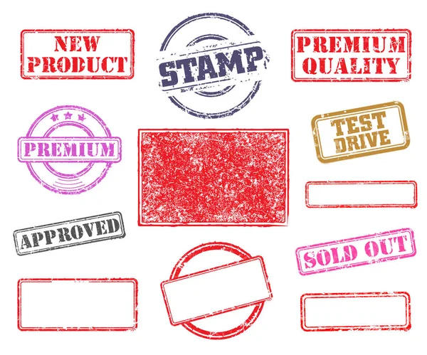 Set van rubber stamps — Stockvector