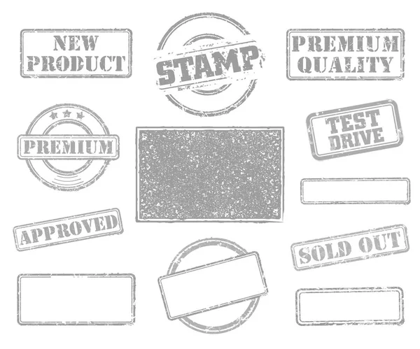 Conjunto de selos de borracha — Vetor de Stock