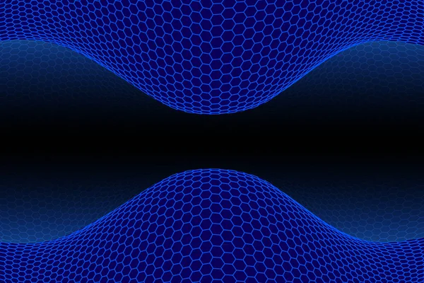Hexagonal perspektiv bakgrund — Stock vektor