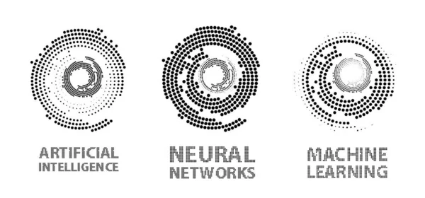 Abstrakte Neuronale Netzwerke Logo Unternehmen — Stockvektor