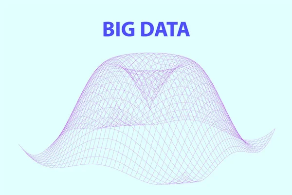 Büyük veri 3B grafik — Stok Vektör