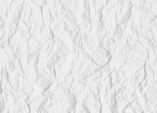 Crumpled Blank White Paper Background Rough Textured — Stock Photo, Image