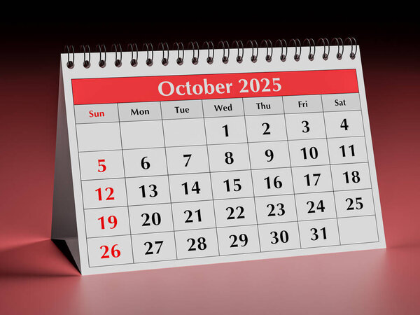 Октябрь 2025 календарь. Ежемесячные календари бизнес-бюро на одну страницу осенью