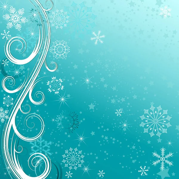 Kış mavi Noel çerçeve — Stok Vektör