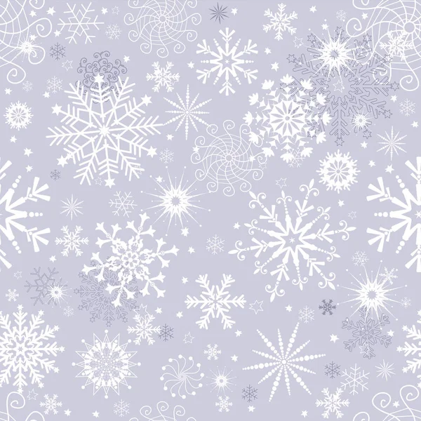 Pastel grijze winter naadloze Kerst patroon — Stockvector