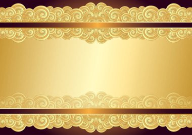 Vintage altın çerçeve metin, vektör eps 10 için yer ile