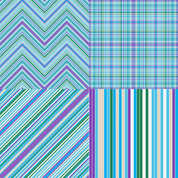 Collection Abstract Striped Seamless Patterns Colorful Strips Vector Eps — Stock Vector