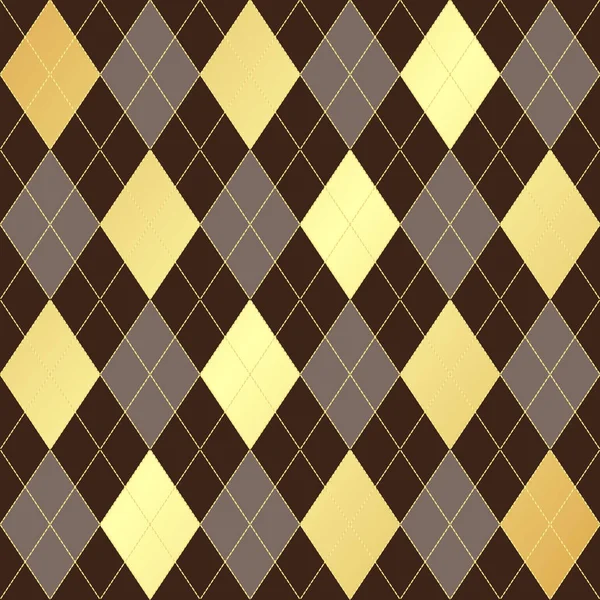 Naadloze Geometrische Patroon Wiith Kleurovergang Gouden Bruine Rhombuses Vector Eps — Stockvector