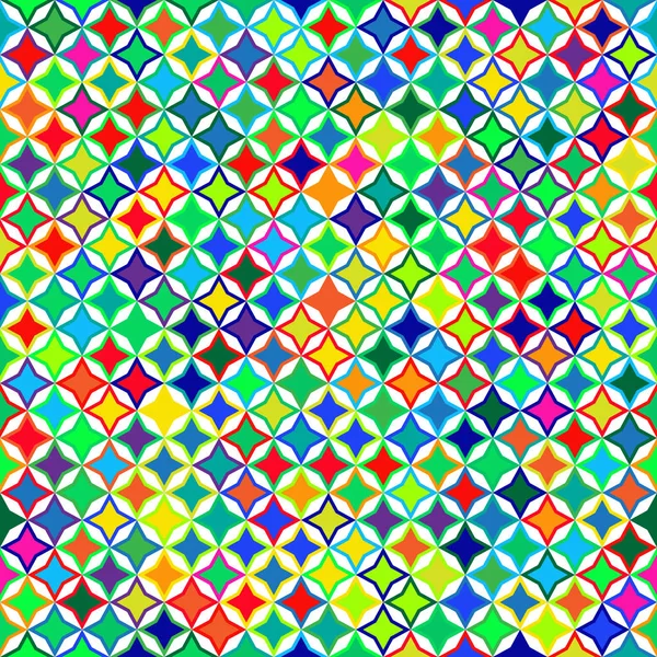 Rainbow Geometric Seamless Pattern Multicolored Stars Background Vector Image Eps — Stock Vector