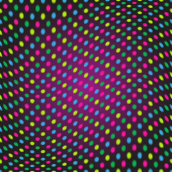 Bannière Colorée Avec Motif Pois Multicolores Sur Fond Noir Vecteur — Image vectorielle