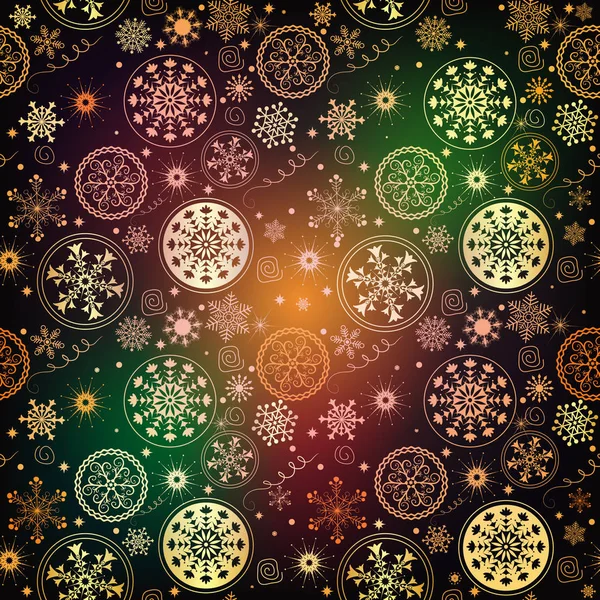Kleurrijke gradiënt kerst naadloze mazenpatroon — Stockvector