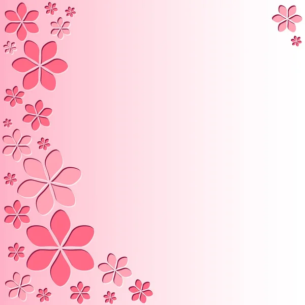 Primavera delicato modello floreale in toni rosa alla moda — Vettoriale Stock