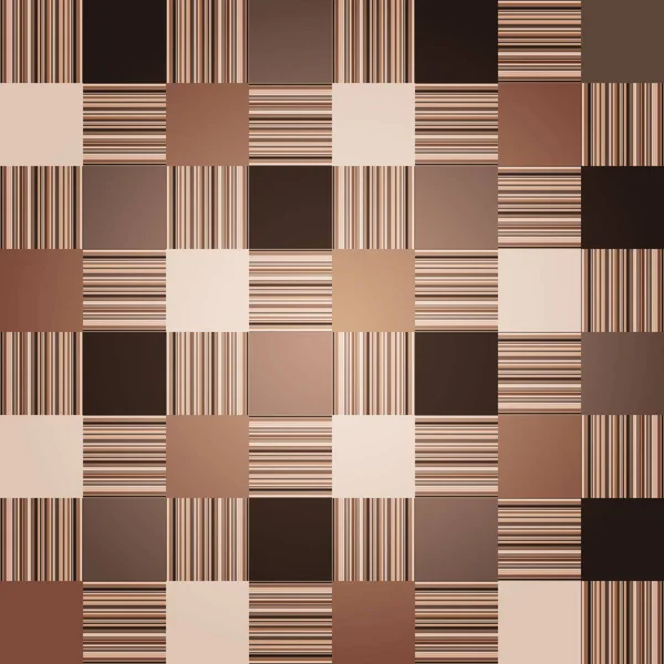 Patrón a cuadros marrón sin costuras — Archivo Imágenes Vectoriales