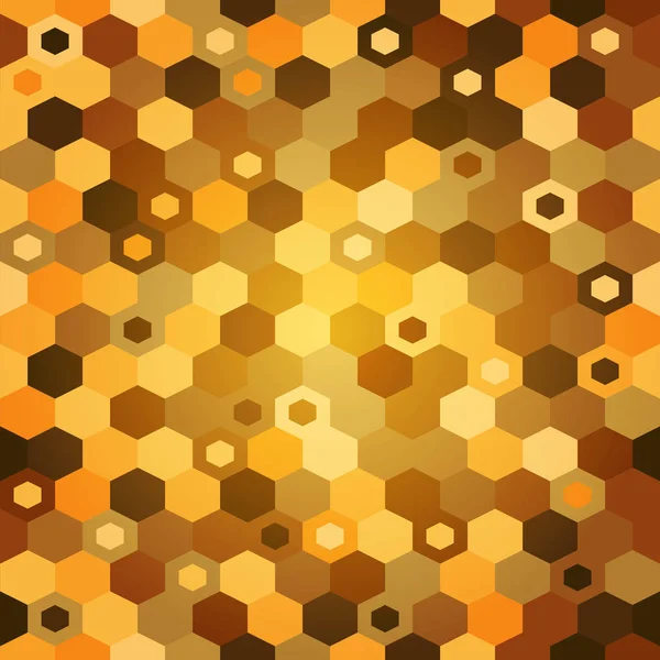 Arany varrat nélküli mintázat többszínű hatszögek — Stock Vector