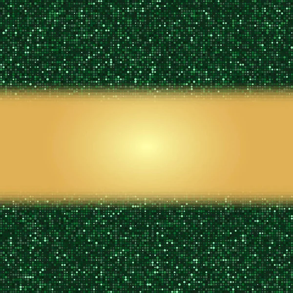 Homályos arany Szigo világos zöld zökkenőmentes pöttyös mintával — Stock Vector