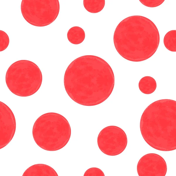 Seamless pattern with red polka dots — Stock Vector